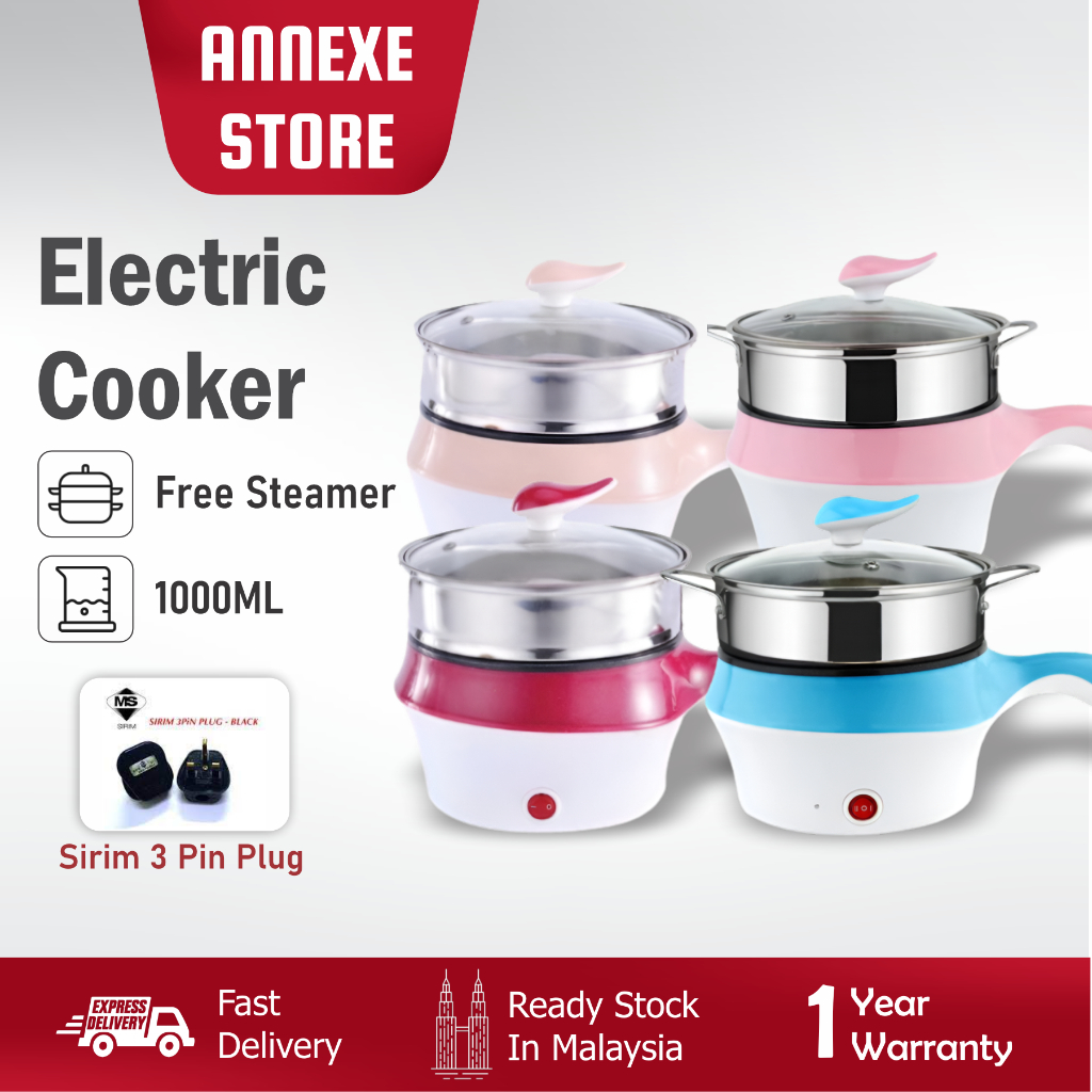 Milestone Electric 2 Layer Non Stick Rice Cooker Steamboat Fry Steamer