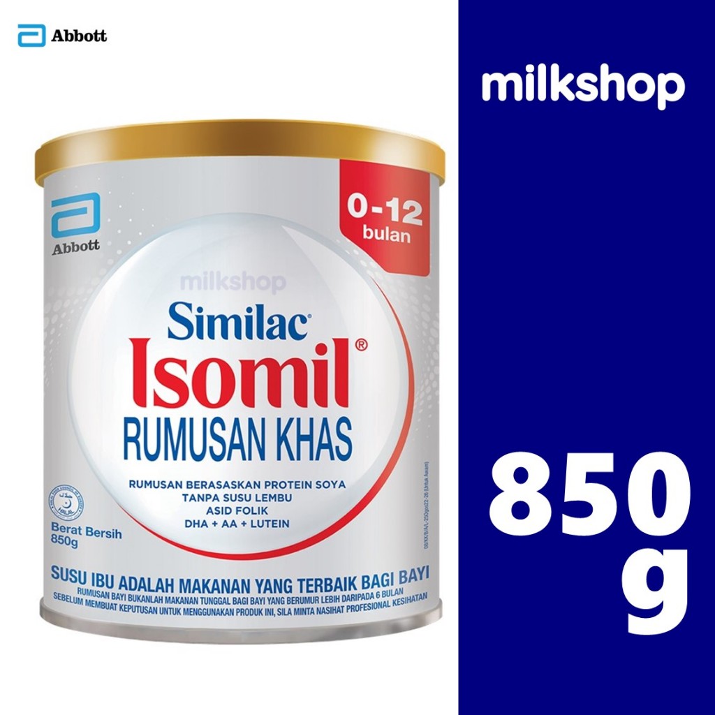Similac Isomil Soy Formula 850g Abbott 012 Month Milk Soya Tanpa Susu