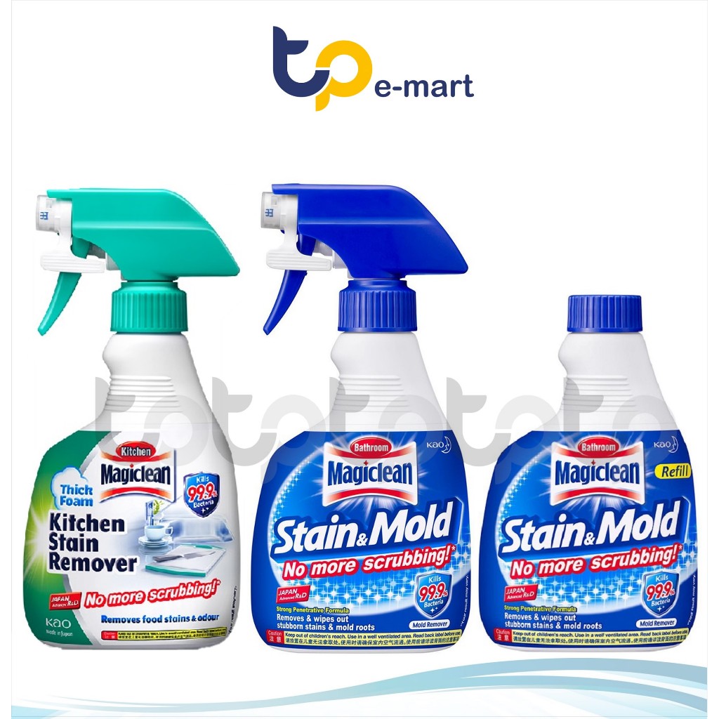 MAGICLEAN Bathroom Stain and Mold Remover Trigger Spray/Refill/ Kitchen