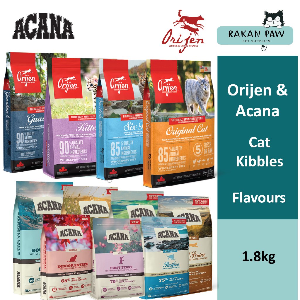 Orijen Cat Acana Cat 1.8kg Ori Cat Wild Prarie Indoor Home Six Fish Bountiful Pacifica Guardian8 First Feast Shopee Malaysia