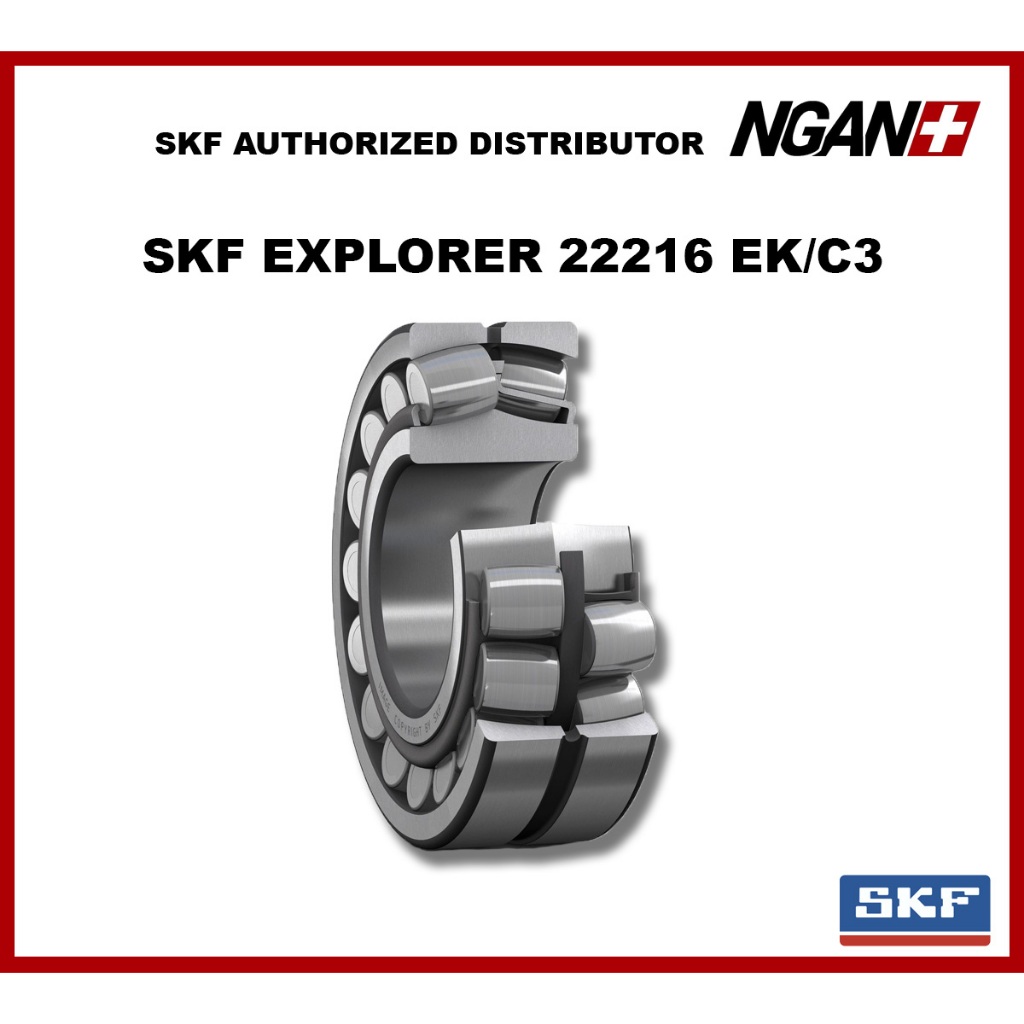 SKF 22215 EK/C3 Spherical Roller Bearing - 130mm OD, 75mm ID, 31mm Width