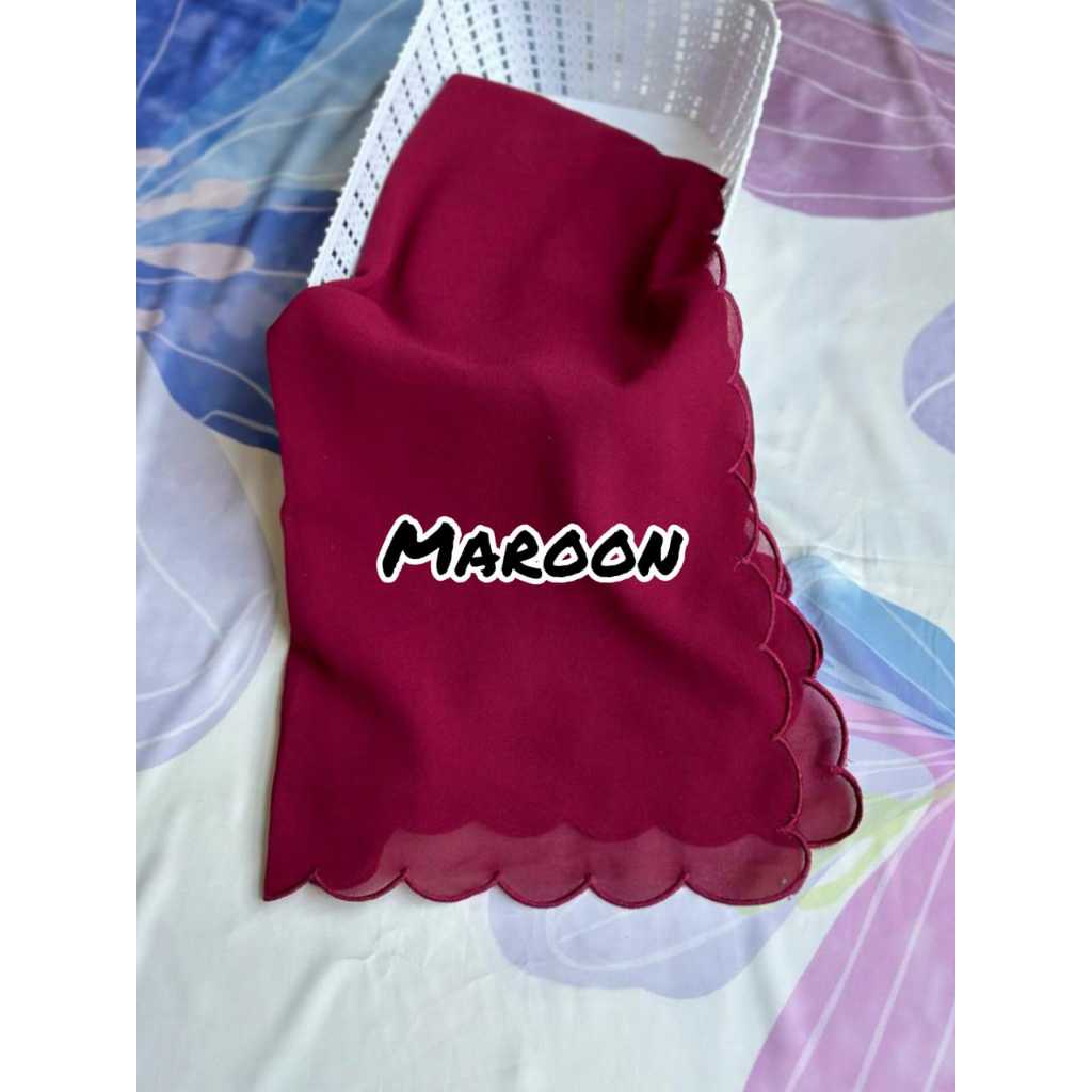Shawl chifoon sulam embroidery murah premium Ready stock in Malaysia