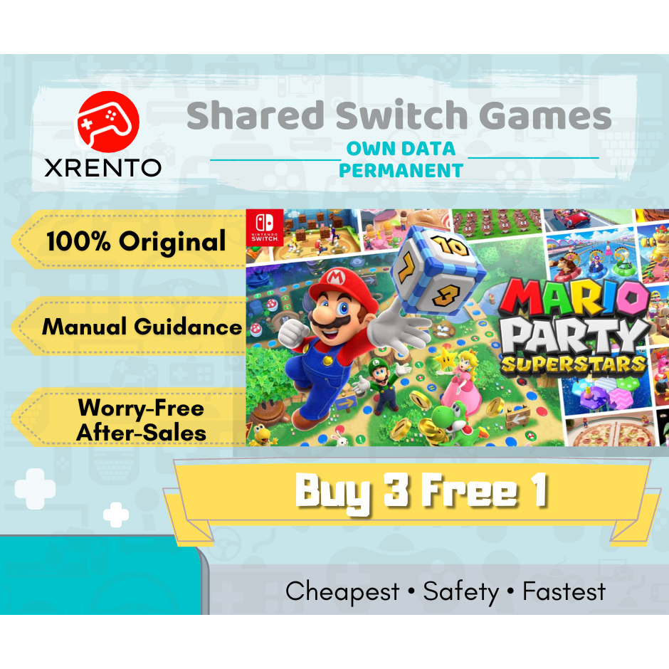 ⚡Buy 3 Free 1⚡Nintendo Switch Games Digital Download Mario Party Superstars  Own Data Eshop | Shopee Malaysia