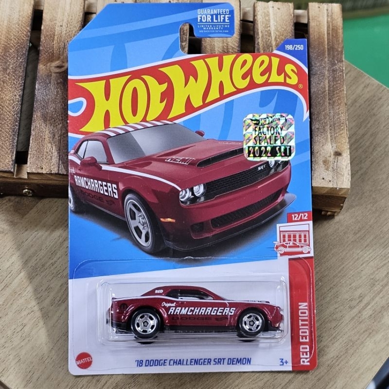 Hot Wheels 18 Dodge Challenger Srt Demon Red Edition Factory Sealed