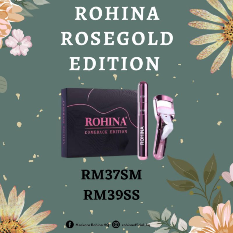 Maskara Rohina Original HQ ROSEGOLD EDITION | Shopee Malaysia