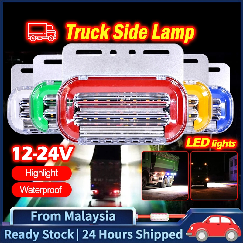 Universal 12V/24V LAMPU LORRY TEPI SIDE LAMP LED LORRY TRUCK AKSESORI ...
