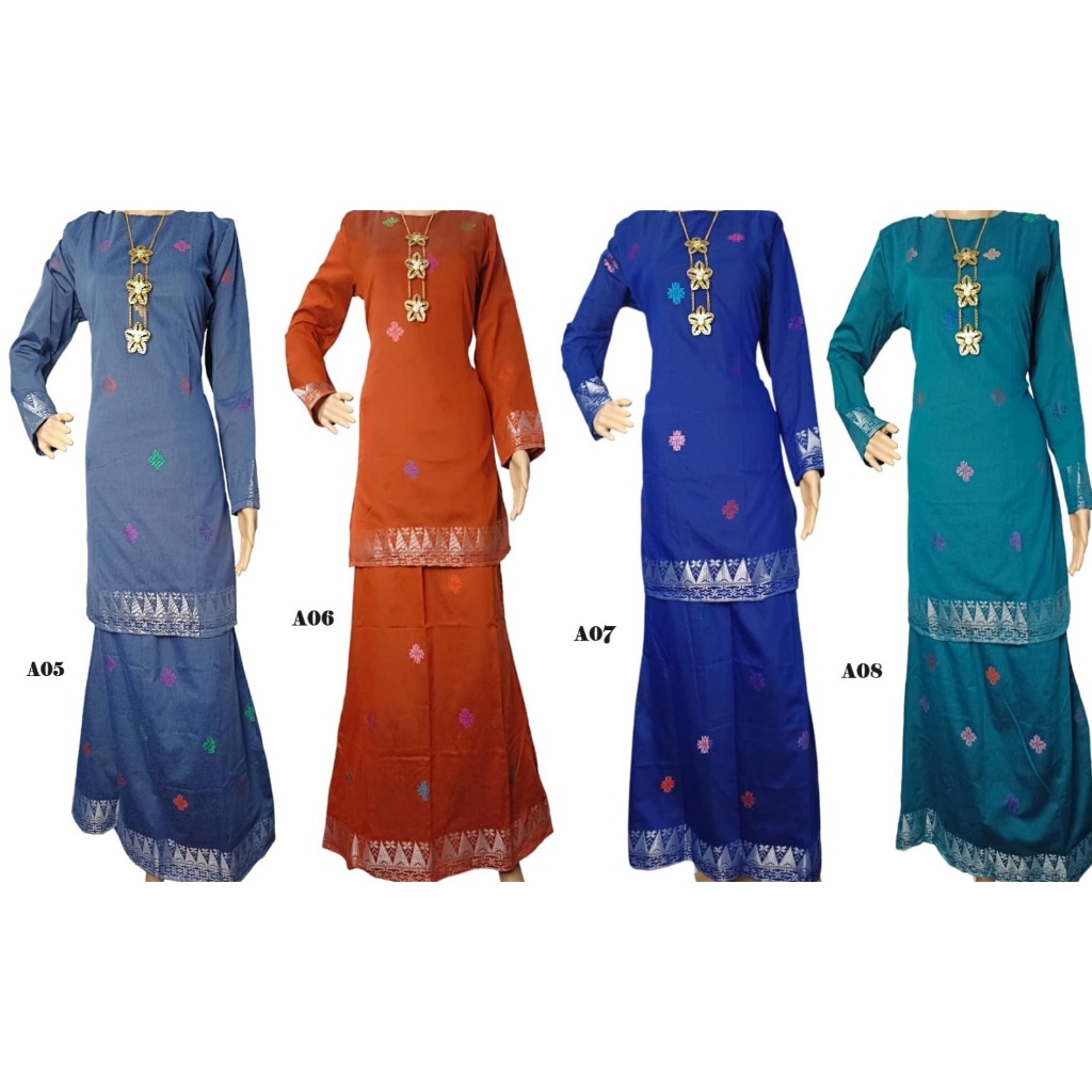 *# R2TA01 *BAJU KURUNG MODEN * 2 TONE COLOR BINTANG * READY MADE TENUN ...