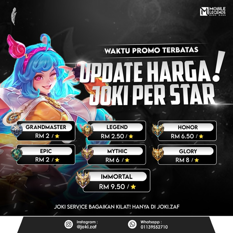 Joki And Boosting Mlbb Cheap Rank Classic Up Winrate Classic And Rank Mobile Legends Shopee 6434