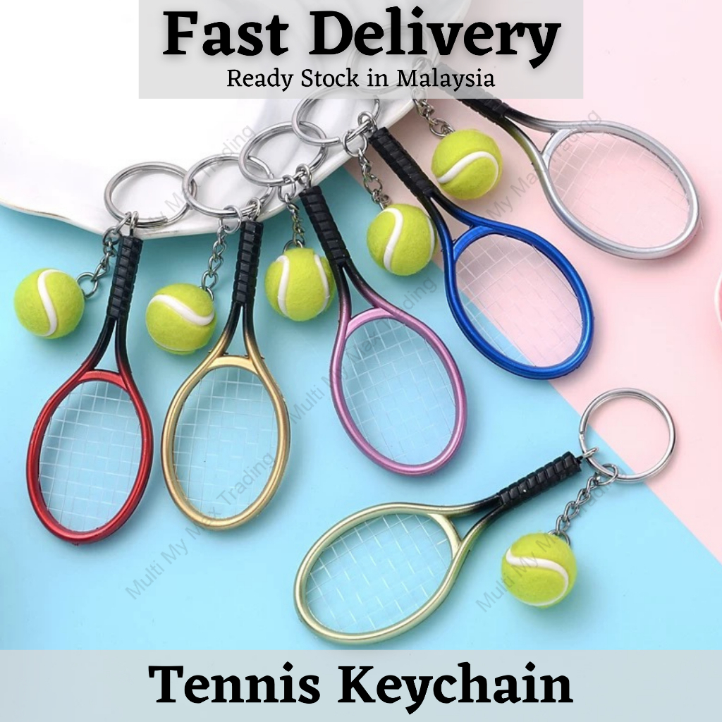 New Style Cute Sport Tennis Racket Keychain Pendant Fans Souvenir Ball ...