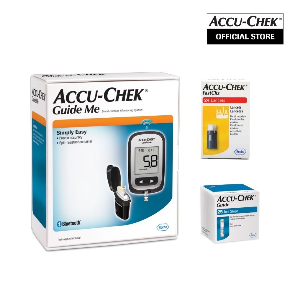 AccuChek Guide Me Meter + 25s Strips + 24s Lancets Shopee Malaysia