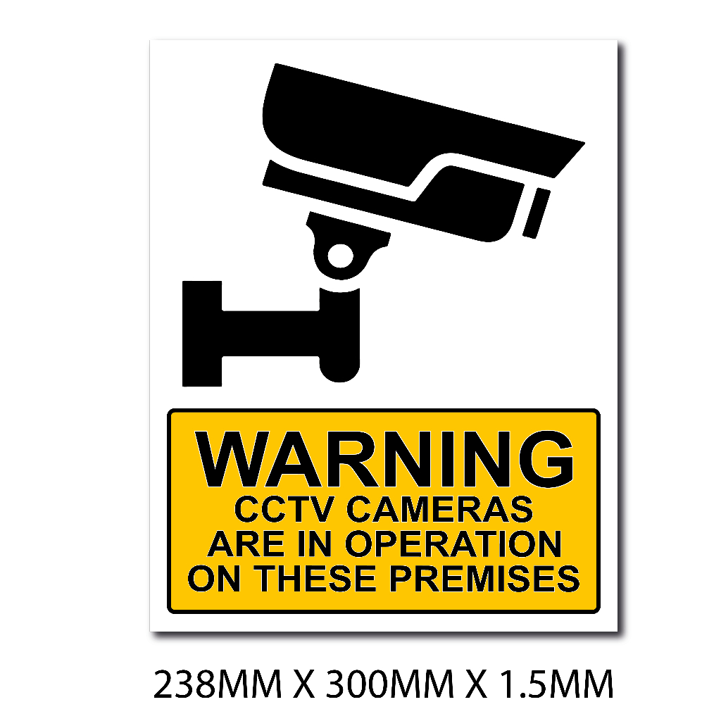CCTV WARNING CCTV CAMERAS ARE IN OPERATION ON THESE PREMISES, PVC SIGN ...