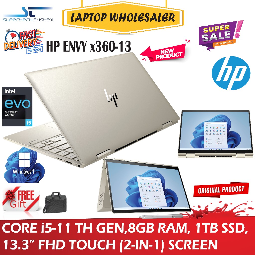 HP - Envy x360 2-in-1 13.3 OLED Touch-Screen Laptop - Intel Evo Core  i7-8GB Memory - 512GB SSD - Natural Silver