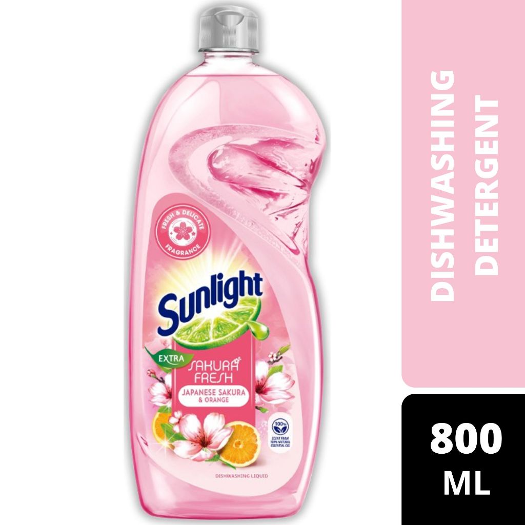 Sunlight Extra Dishwashing Liquid Sakura Fresh 800ML | Shopee Malaysia