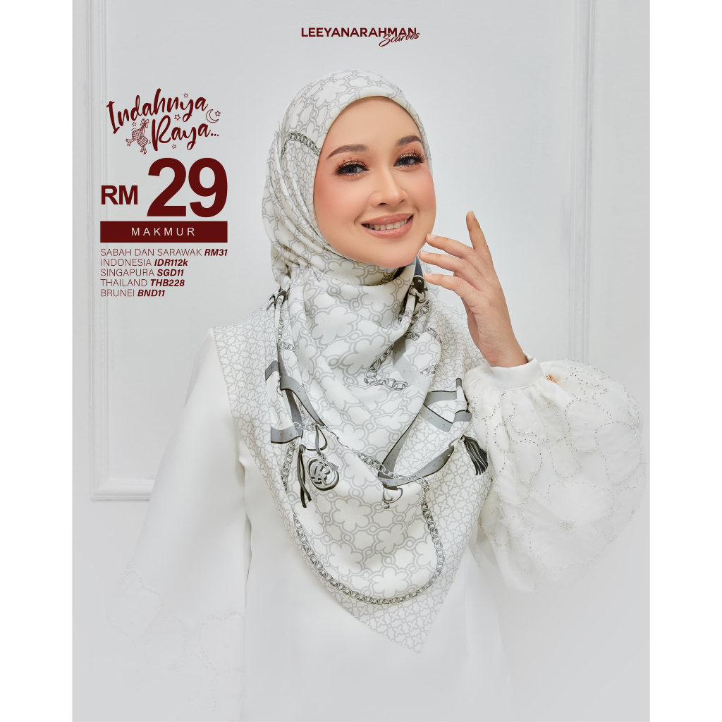 Ready Stock!! Leeyanarahman Scarves Bidang 45 Indahnya Raya [Free ...