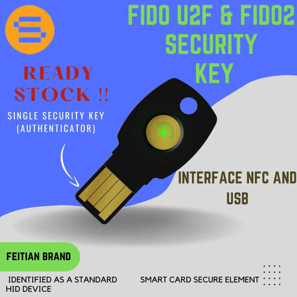 FIDO U2F & FIDO 2 Certified Security Key NFC K9S similar to Yubikey Shopee Malaysia