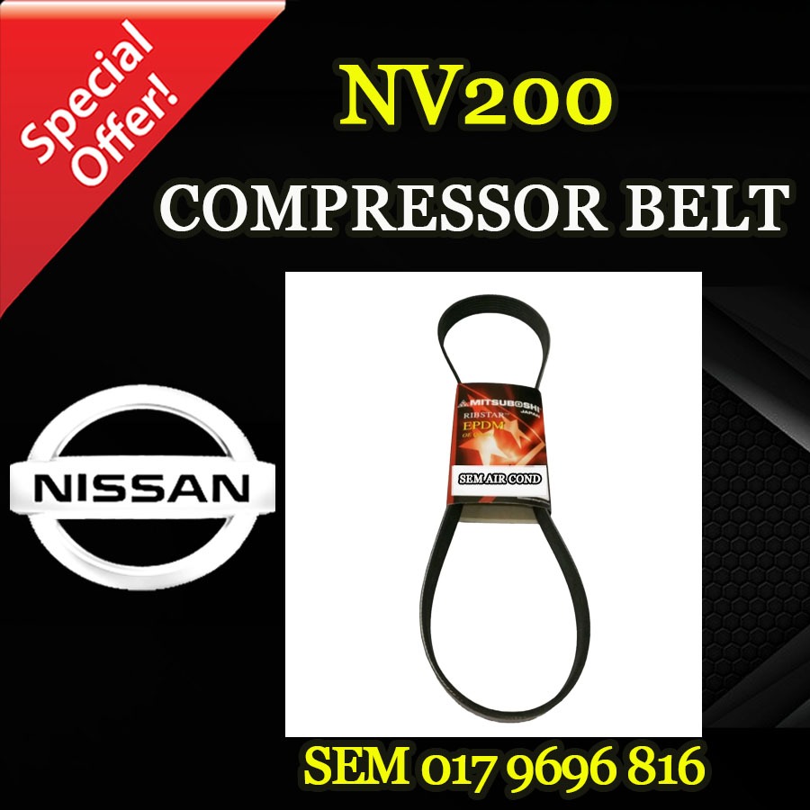 NISSAN NV200 VAN 7PK COMPRESSOR BELT (CAR AIRCOND SYSTEM) Shopee Malaysia