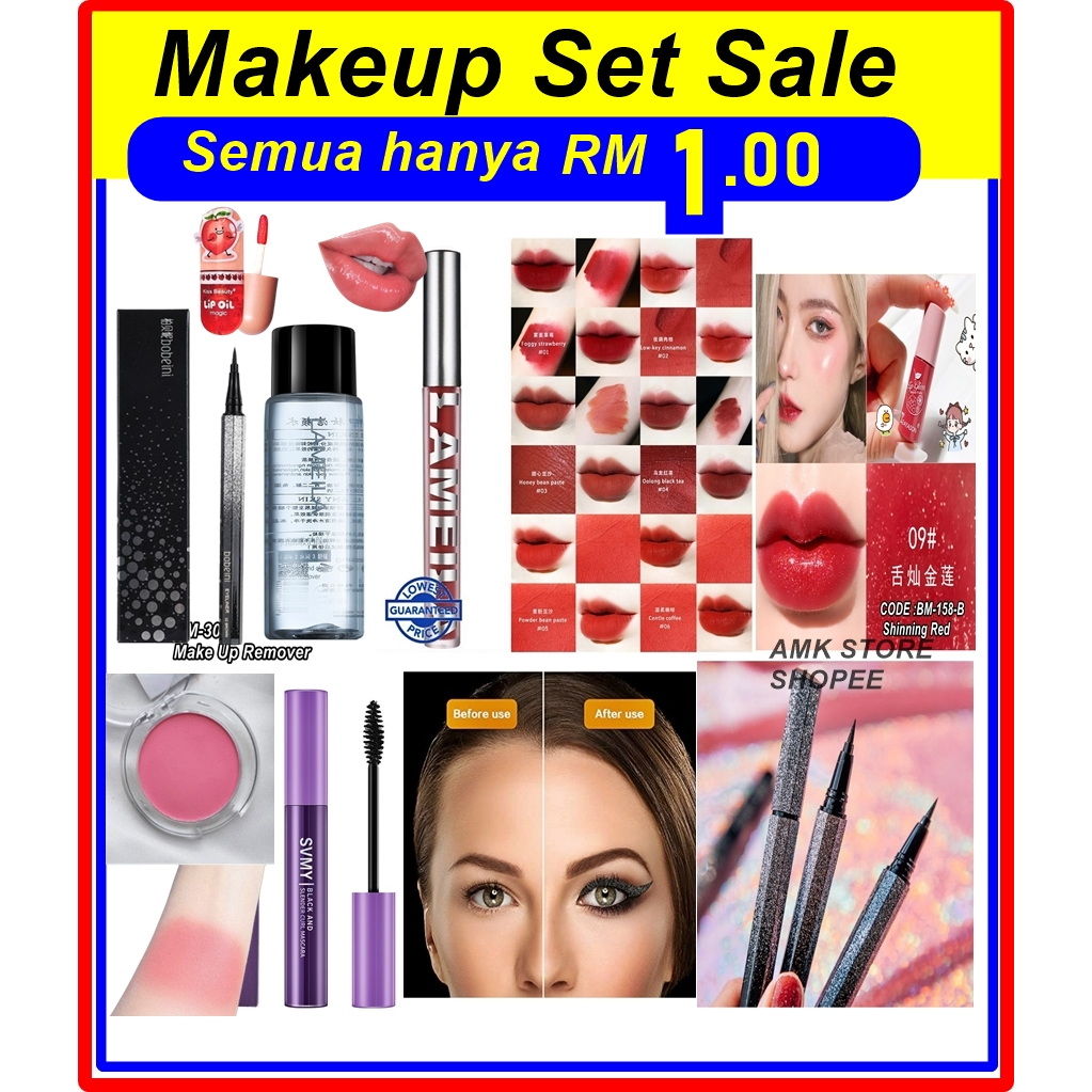 [SALE] Mekup Set Makeup Blush Powder Lameila Eye Pencil Shadow Mascara ...