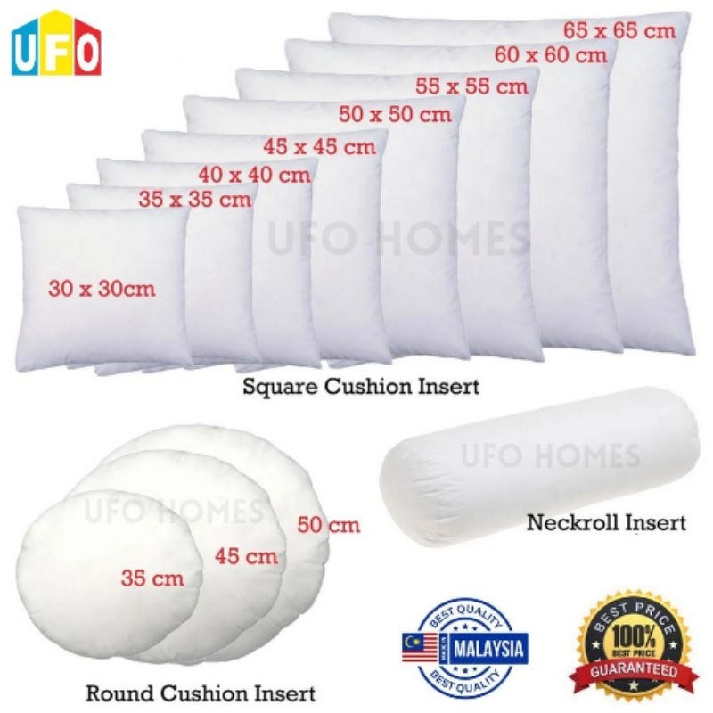 ALL SIZES Square Cushion Round Cushion Insert w/Premium Hollow Fill (Best Value Deal