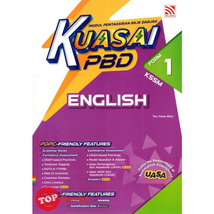 [TOPBOOKS Pelangi] Kuasai PBD English Form 1 KSSM (2024) | Shopee Malaysia