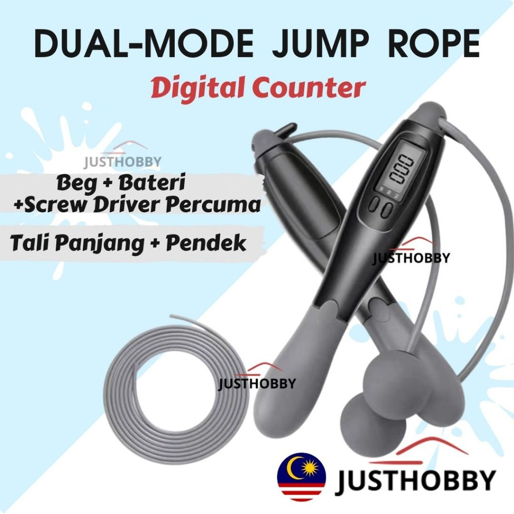 (DEFECT STOCK SALE) Digital Jump Rope Dual Skipping Rope Long Rope ...