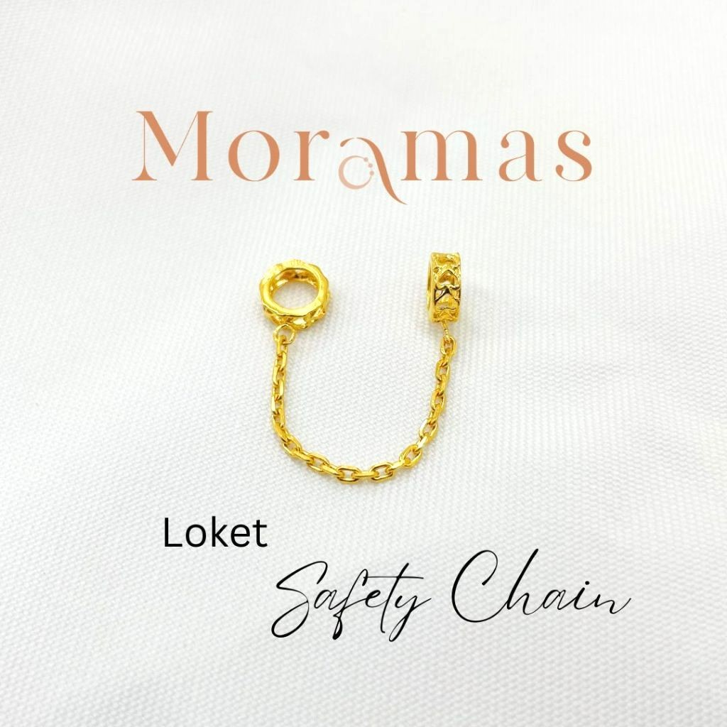 Moramas SAFETY CHAIN Pandora 916 Gold/ Pandora LOCK Emas 916/ 潘多拉安全锁916
