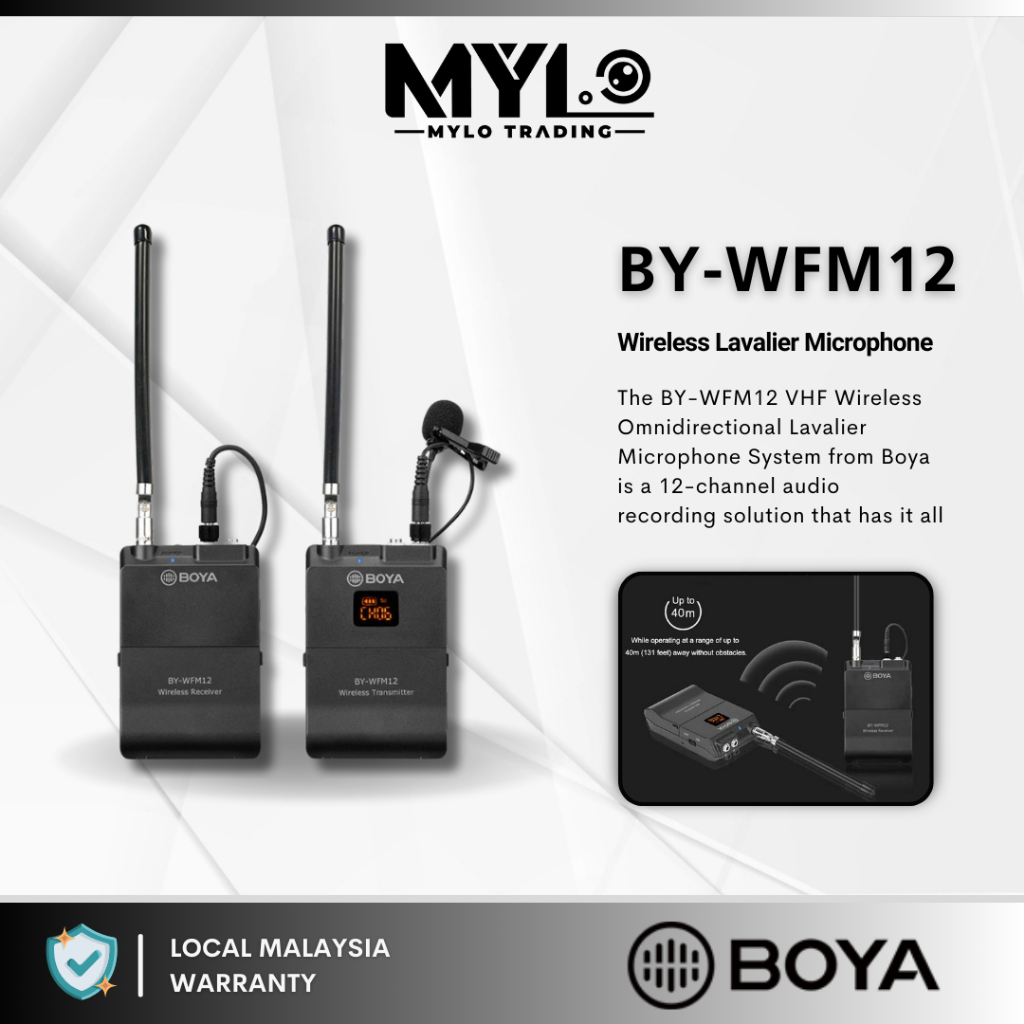 Boya BY-WFM12 VHF Wireless Microphone System ( CLEARANCE SALE ...