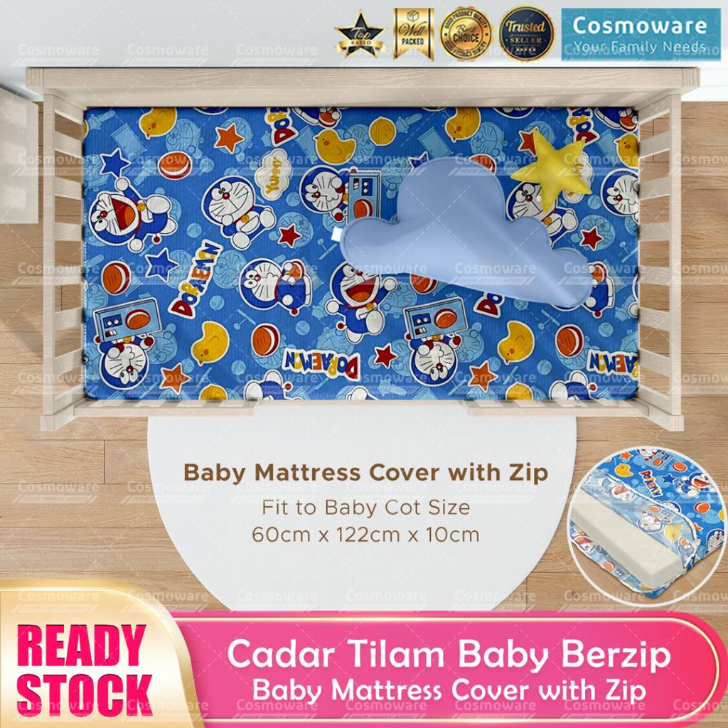 Baby Mattress cover with Zip / Sarung Tilam Baby BerZip [READY STOCK