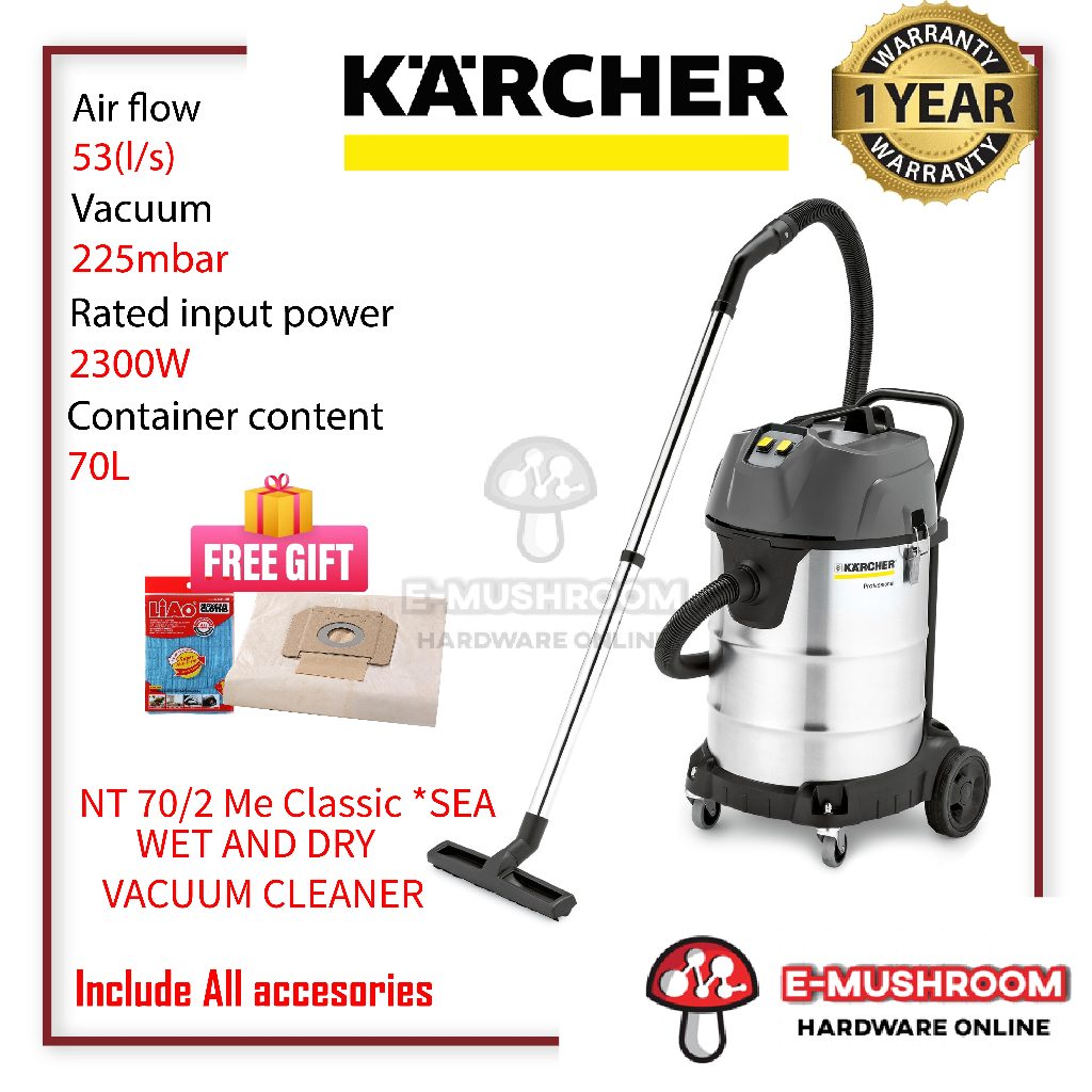 Karcher Dry & Wet Vacuum Cleaner NT 30/1 Me Classic / Nt38/1 Vakium ...