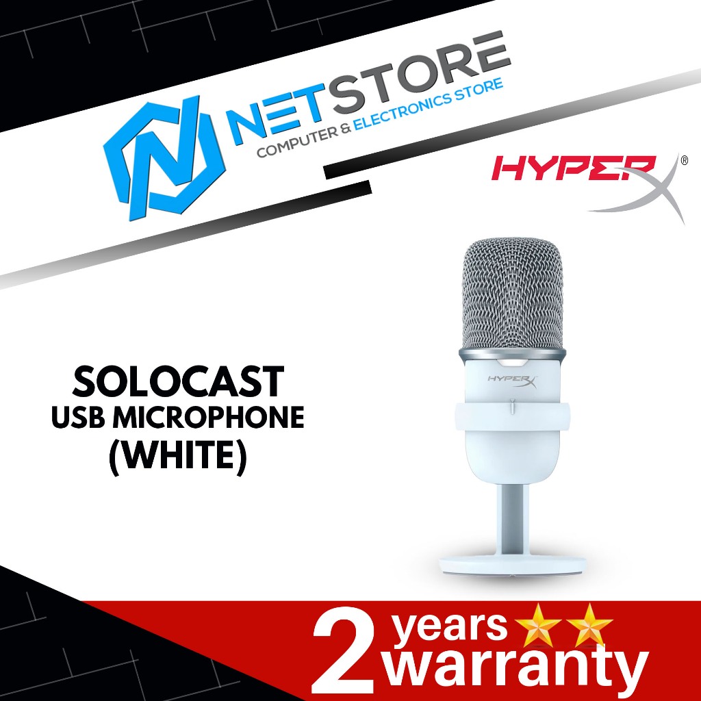 Microfono Gaming HyperX SoloCast White USB 519T2AA – IT Store