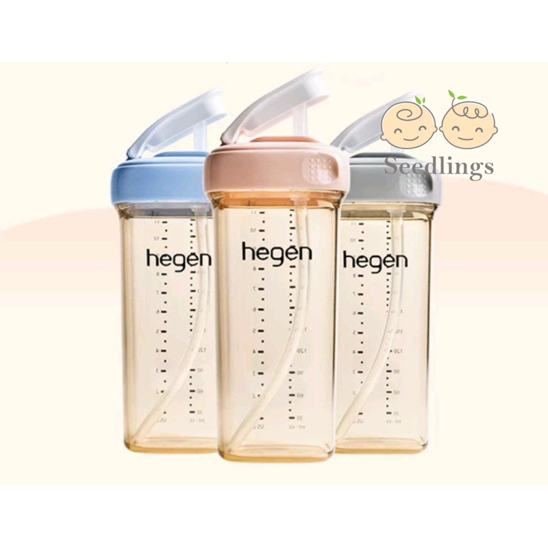 Hegen Straw Cup PPSU 330ml ( Grey , Blue , Pink ) Shopee Malaysia