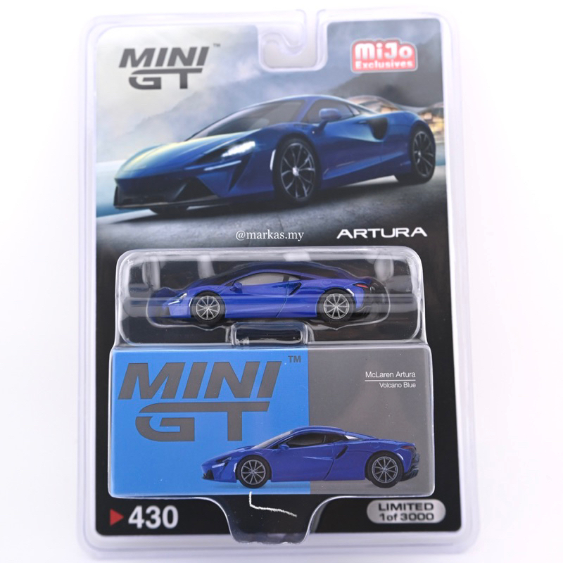 Modèle Réduit McLaren Artura 1:64 - Couleur Volcano Blue Par Mini GT