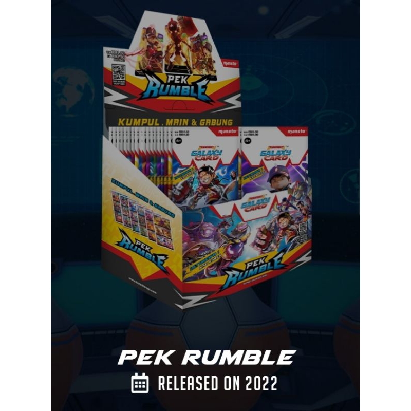 [ORIGINAL] NEW PEK RUMBLE MONSTA BOBOIBOY GALAXY GAME CARD: PEK RUMBLE ...