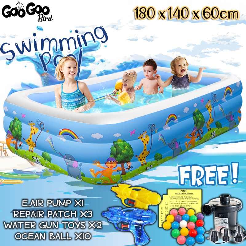 {NEW 2021} GooGoo Bird 7 Sizes Inflatable Swimming Pool Beach Crab ...