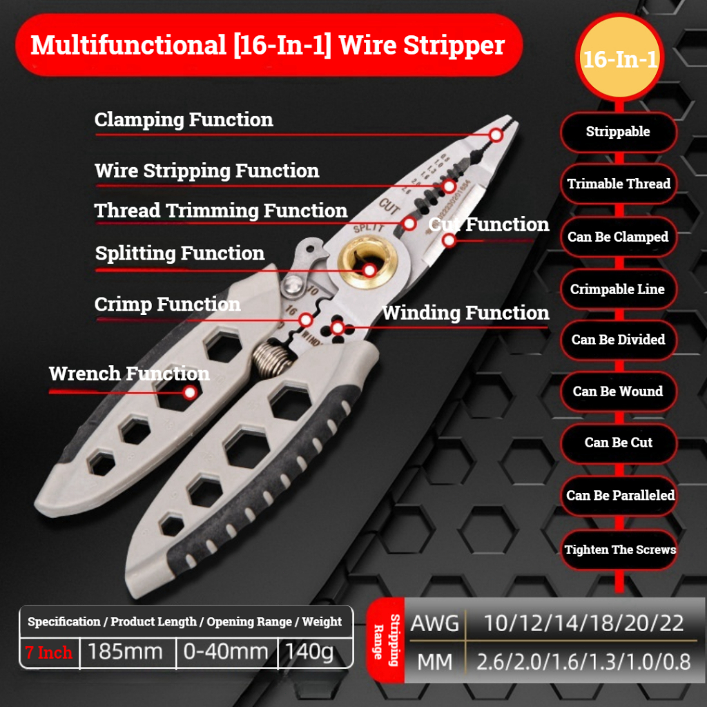Multifunctional Stripping Pliers Thread Cutting Winding Stripping Wire ...