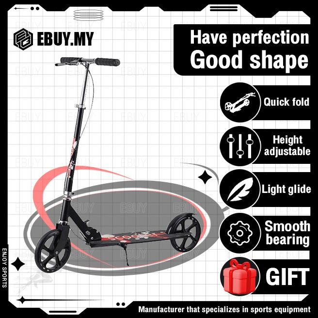 Handbrake Two-wheeled adult scooter