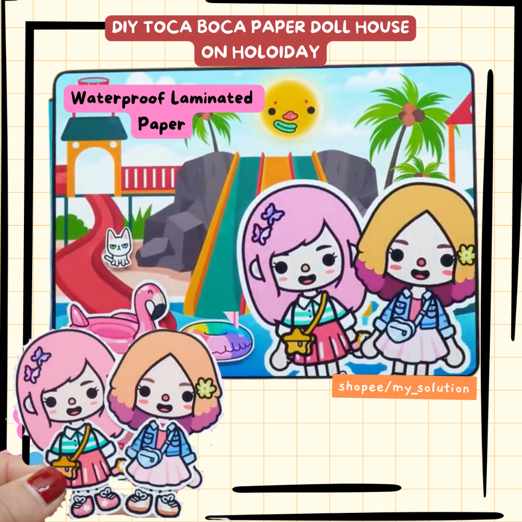 Paper Doll House Toca Boca Paperdoll Toca Boca Enid On Holiday Paper Book House Quite Book 1273