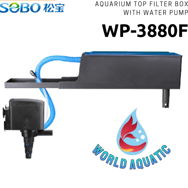 Sobo WP3880F Aquarium Top Filter Box AKUARIUM TOP FILTER SET Pump with