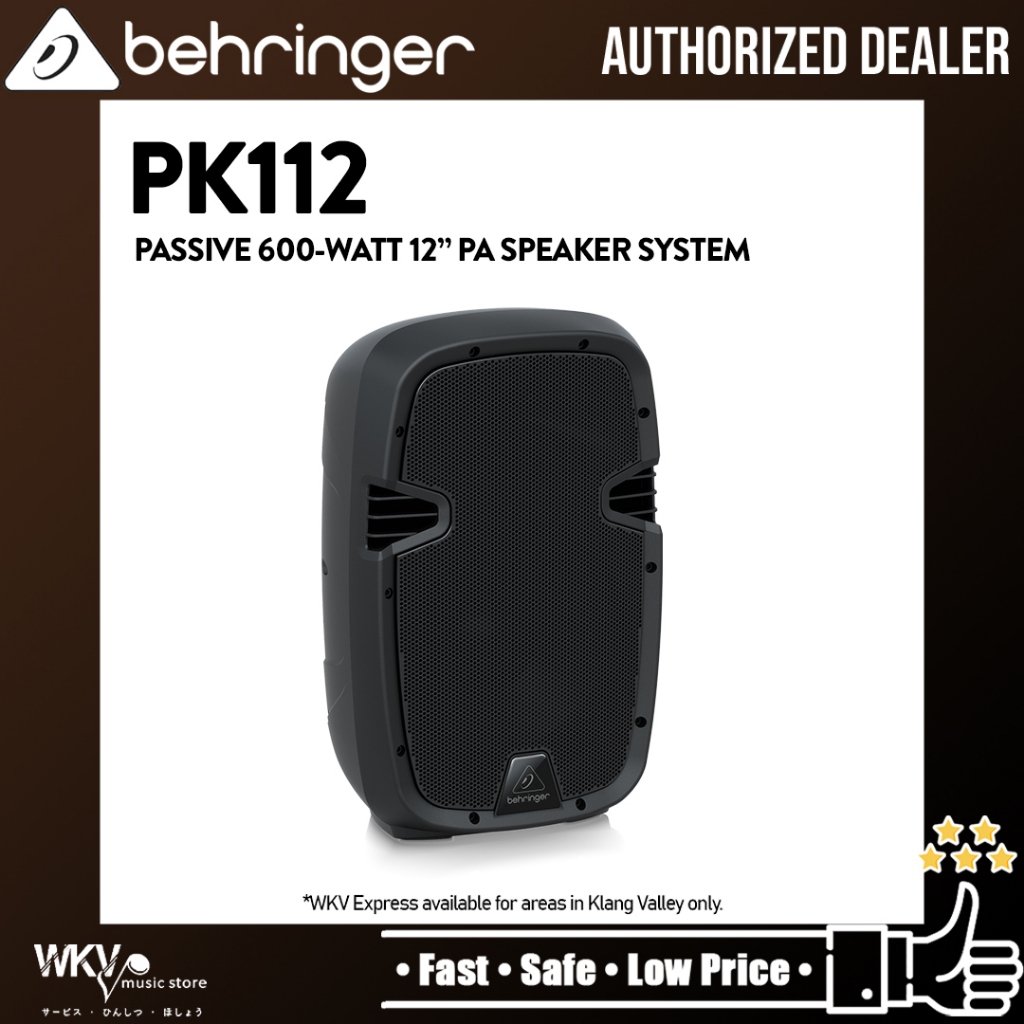 Behringer PK112 Passive 600-Watt 12" PA Speaker System (PK-112 / PK 112 ...