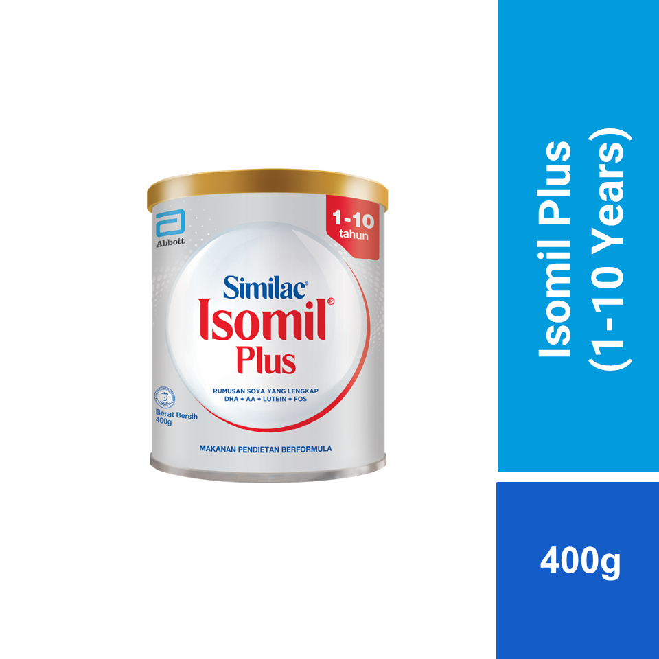 Isomil Plus 400g Tin for 1 to 10 y/o (Soy Formula for Milk Protein