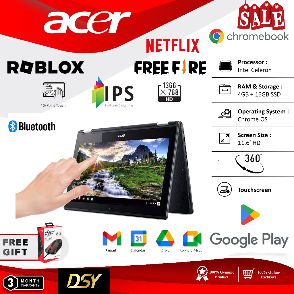 Warranty 18 Month Acer Touch Screen Laptop Chromebook Flip 360 L Touch Screen L Play Store 2081