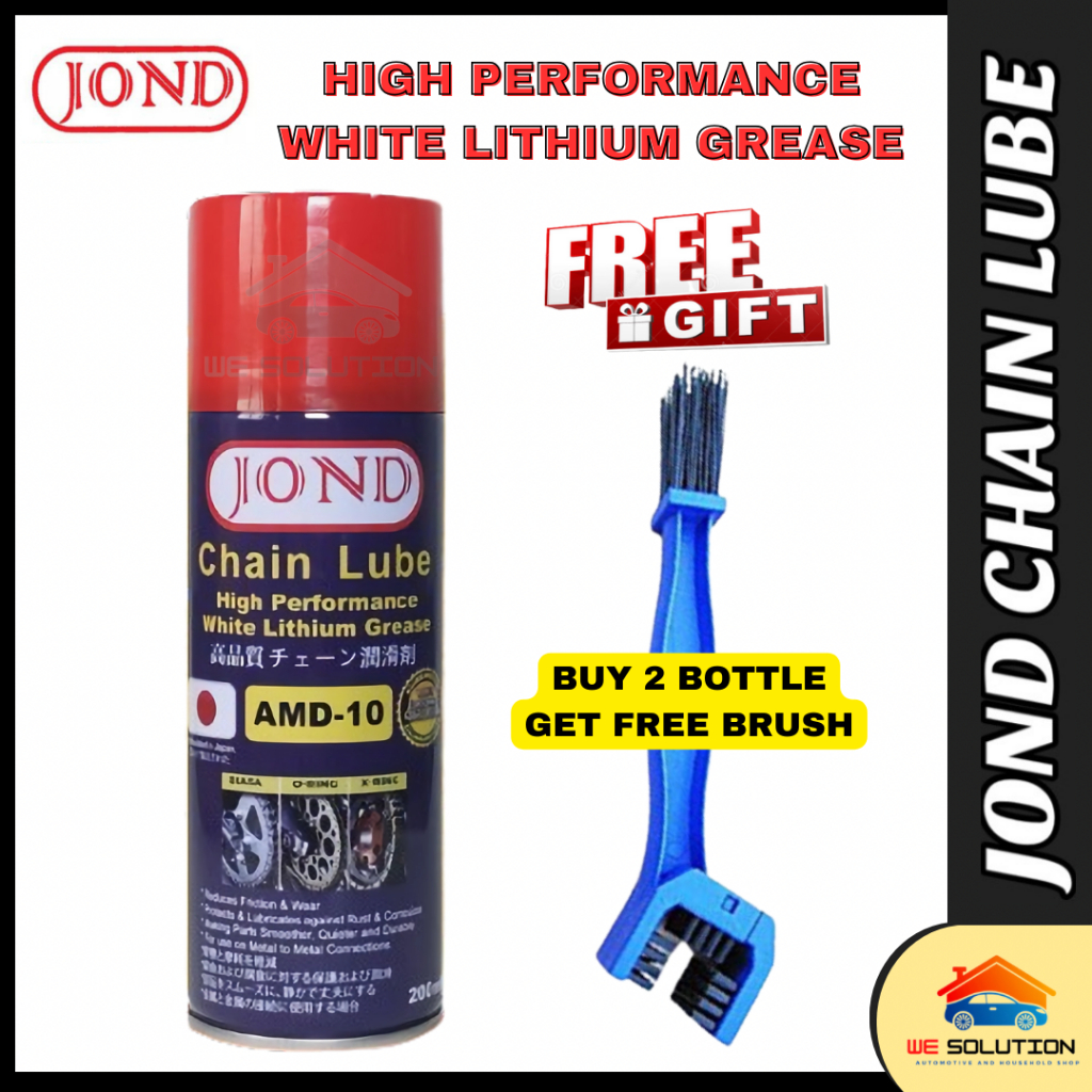 JOND Chain Lube White Lithium Grease Chain Lubricant Spray Minyak