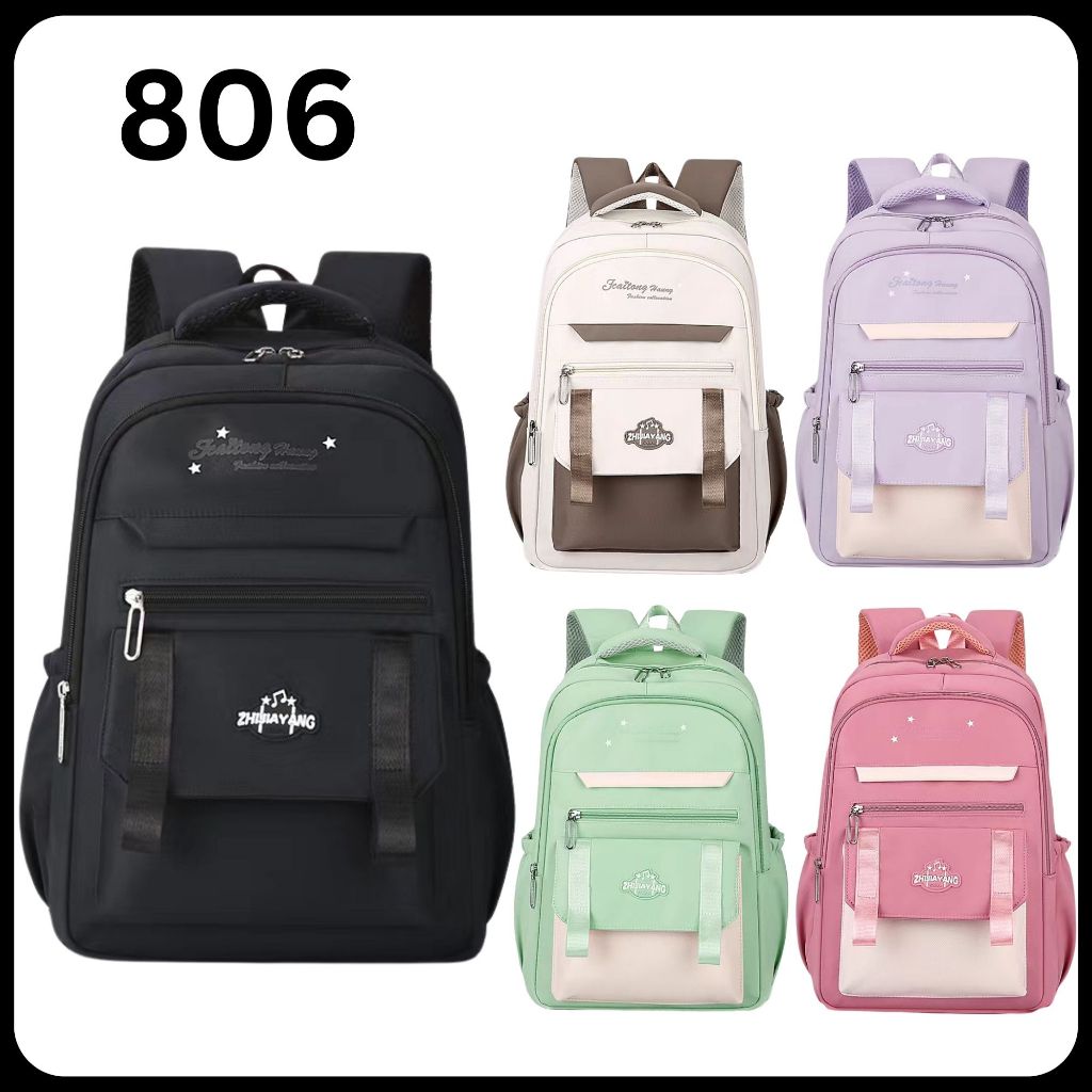 806 #Korea Backpack High Quality ( Beg Sekolah / School Bag / Beg Galas ...