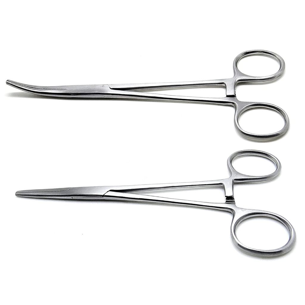 Stainless Steel Crile Hemostatic Forceps Straight & Curved, Surgical 