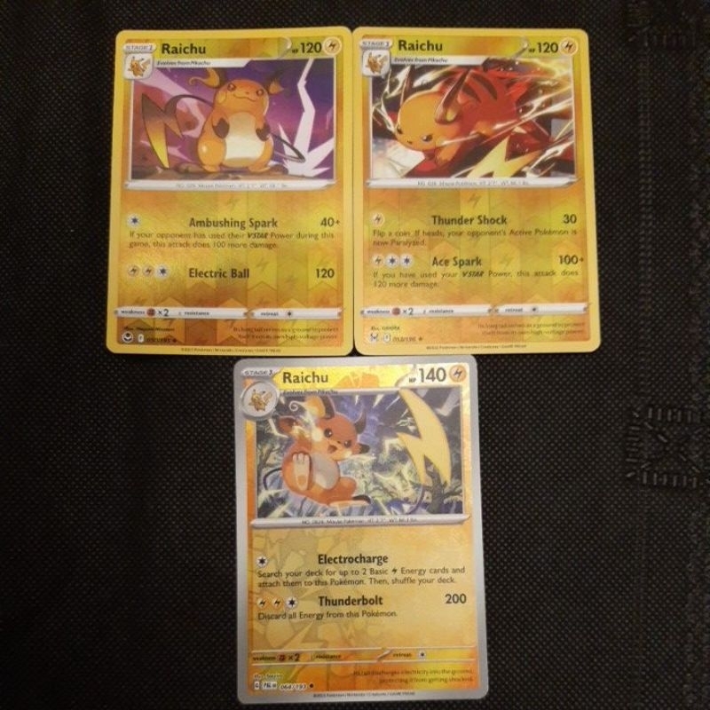 Pokemon Card TCG: Lost origin Silver Tempest Paldea Evolved : Raichu  064/193 Raichu 050/195 Raichu 053/196 Reverse Holo | Shopee Malaysia