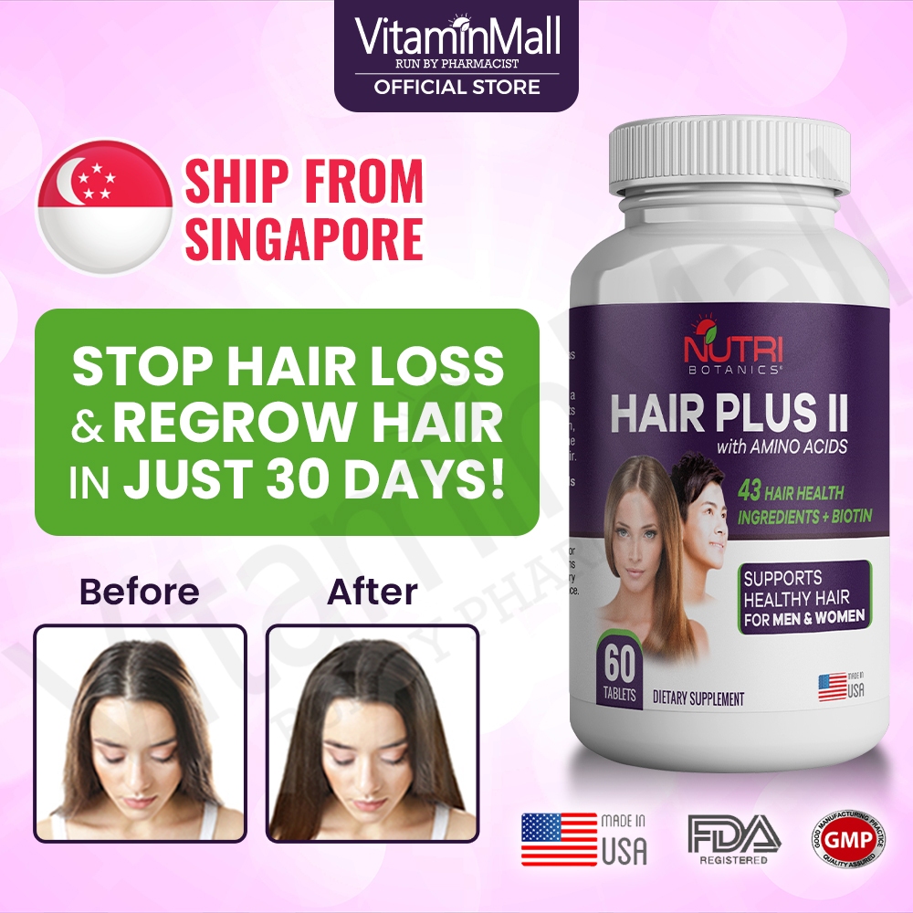 Hair Plus II Hair Supplement For Woman, Man Stop Hair Loss, 43 Hair