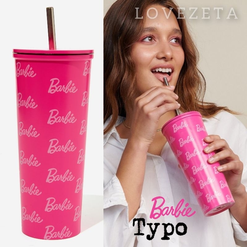💯🇲🇾 𝙏𝙔𝙋𝙊 𝙓 𝘽𝘼𝙍𝘽𝙄𝙀 METAL SMOOTHIE CUP STEEL TUMBLER 650ML [HOT PINK