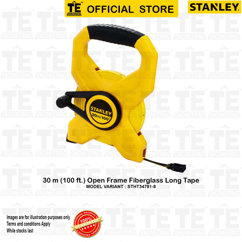 STANLEY 0-34-297 Closed Case Fibreglass Long Tape 30m  Width 13mm Sta034297~3253560342975 01c Mp - View #7