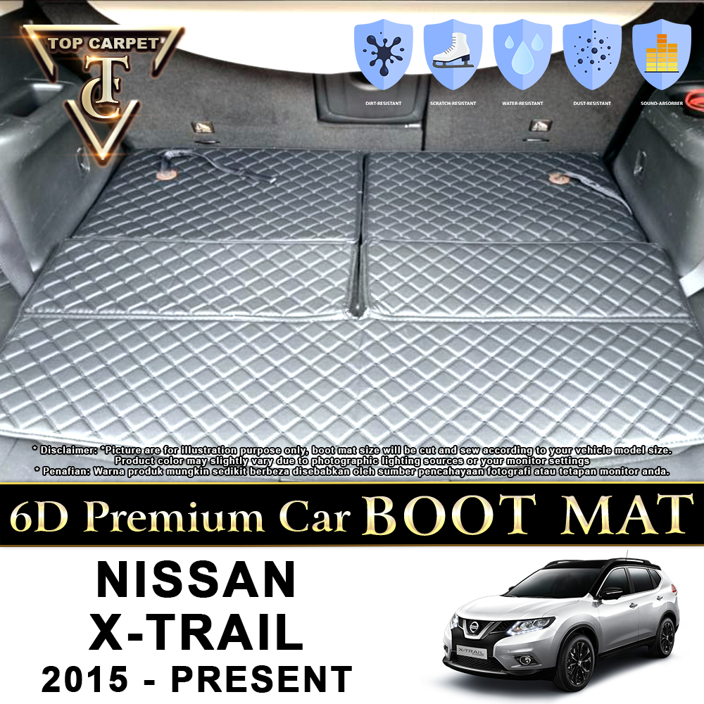 TVCIGOQ Auto Fußmatten Nissan X-Trail 7-Sitzer 2014-2017 - Allwetter Schutz