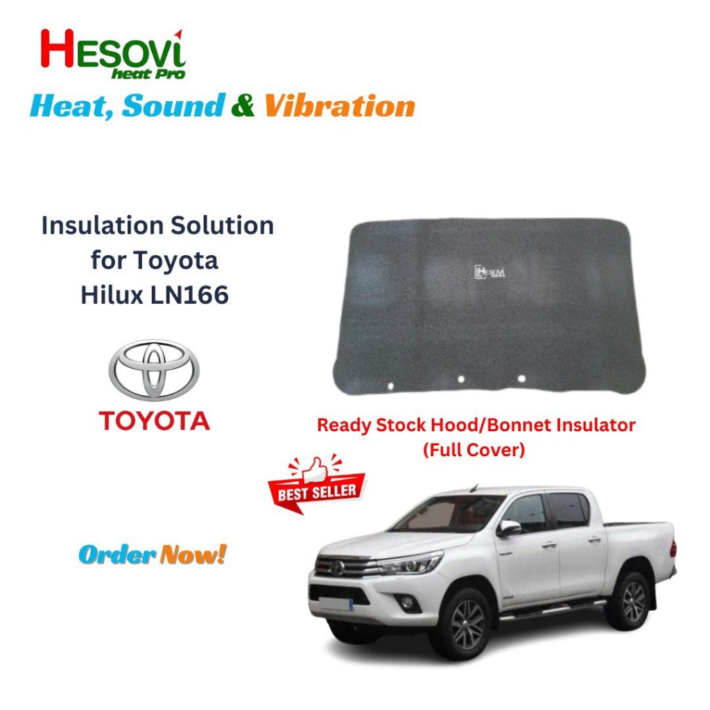 Toyota Hilux LN166 - HESOVI Bonnet / Hood Insulator for Soundproof ...