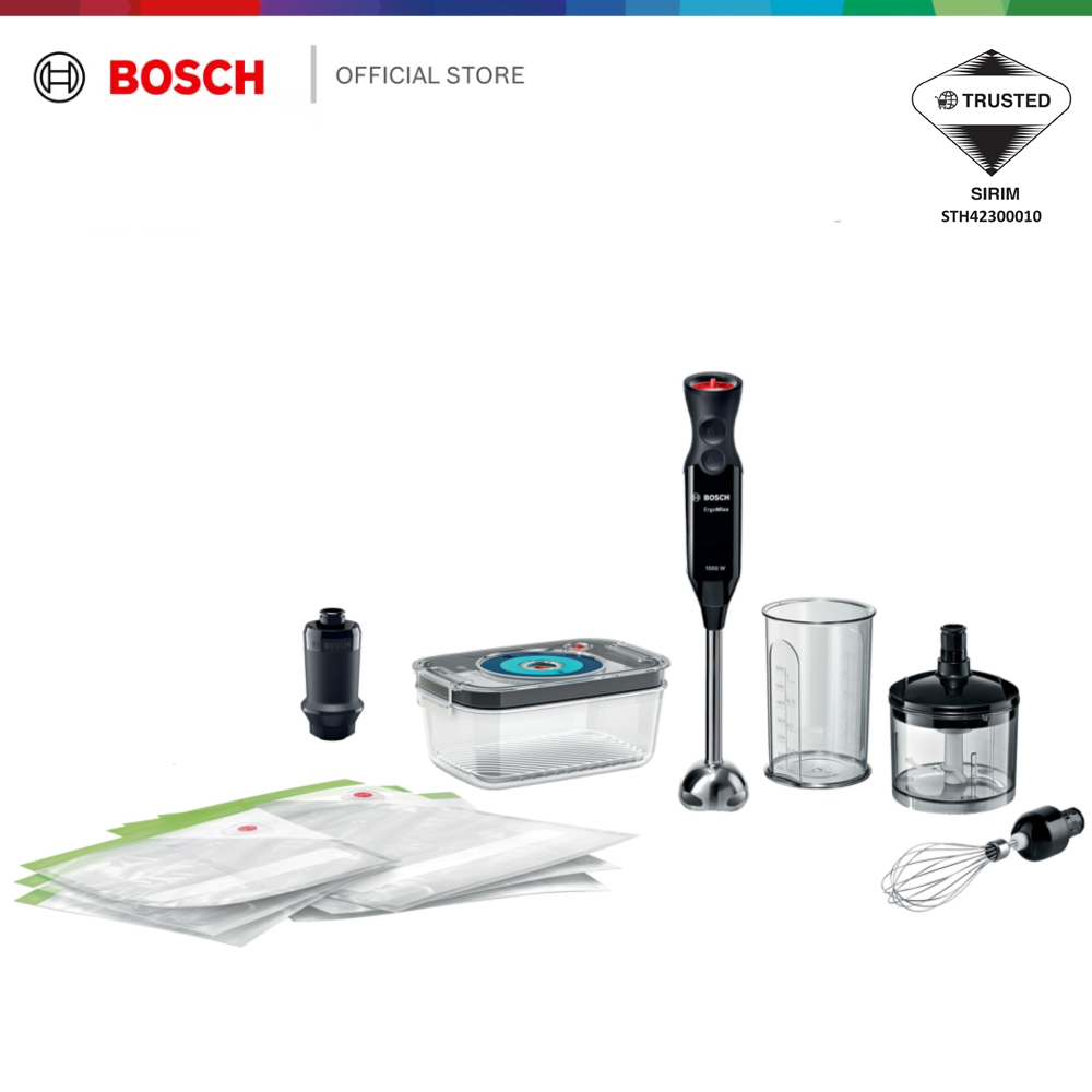 Bosch ErgoMixx Hand Blender with Vacuum Pump Black Anthracite 1000W MS6CB61V5 Shopee Malaysia